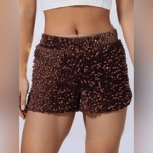 Sequin Embellished Shorts